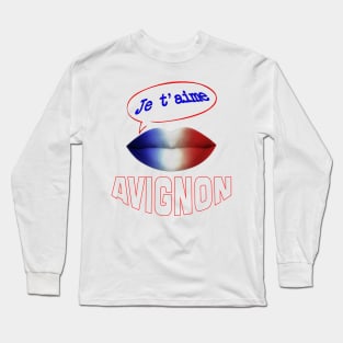 JE TAIME FRENCH KISS AVIGNON Long Sleeve T-Shirt